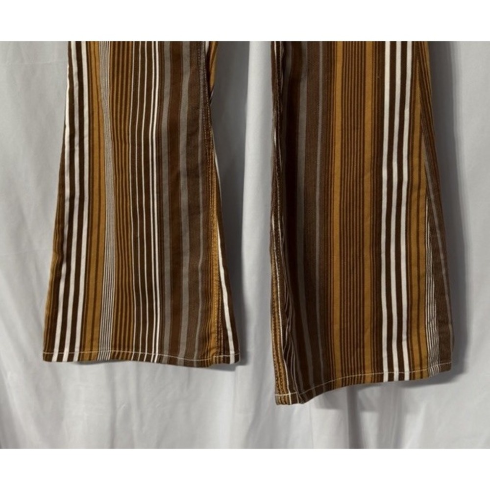 NWT Swedish Hasbeens Womens Designer Striped Flared Leg Jeans Size 28 EUC - Picture 4 of 10